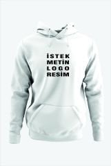 KİŞİYE ÖZEL BASKILI KAPÜŞONLU SWEATSHIRT